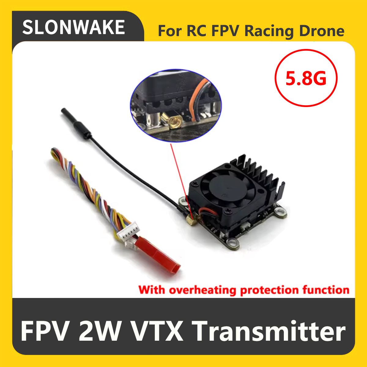 SLONWAKE 5.8G 2000mW FPV VTX T - Fpv Drone Frame 评论和价格