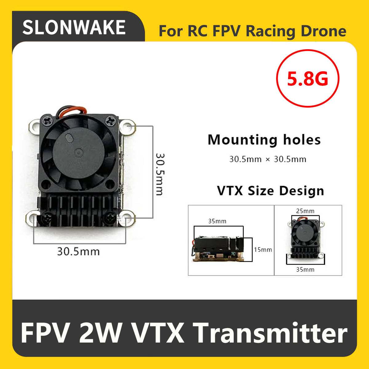 SLONWAKE 5.8G 2000mW FPV VTX T - Fpv Drone Frame 评论和价格